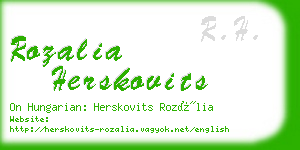 rozalia herskovits business card